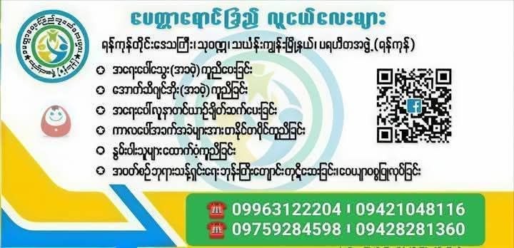 ပရဟိတ နာရေးကူညီမှုနှင့် လူမှုကူညီရေးလုပ်ငန်းများအတွက် ကူညီလှူဒါန်းခြင်း