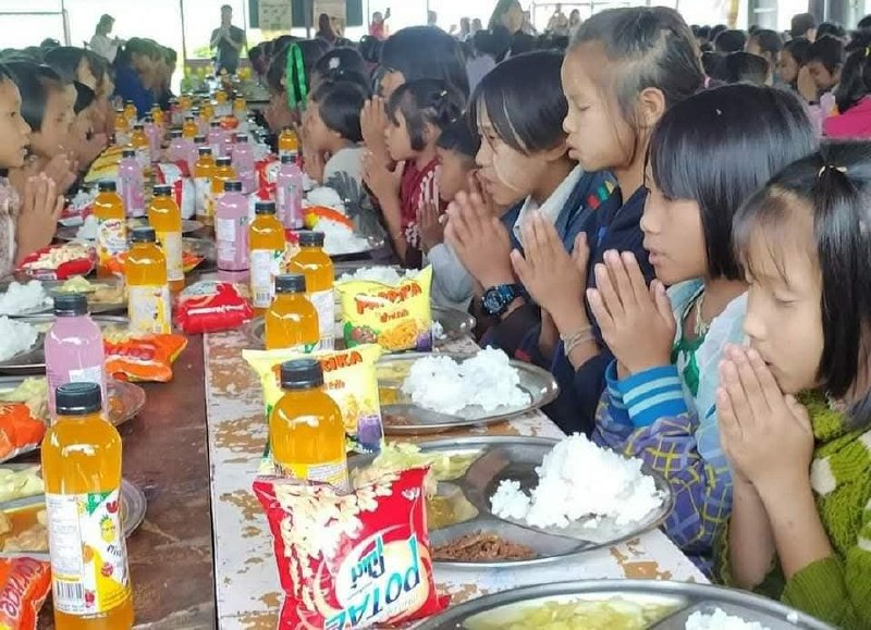 YGW အဝါရောင်မျိုးဆက်သစ် မိဘမဲ့ဂေဟာ ကလေးငယ်များအတွက် အာဟာရဒါန ကူညီပံ့ပိုးရေး